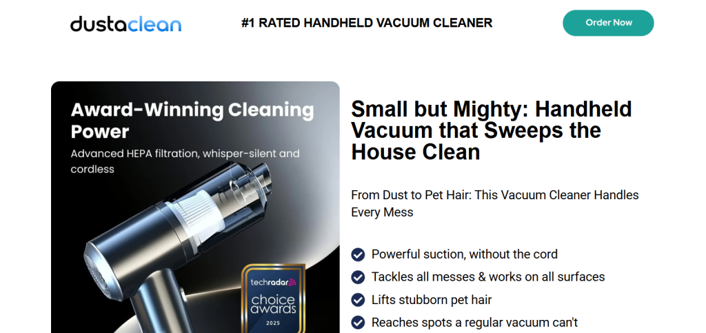 Dustaclean Handheld Vacuum 